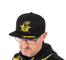 CZAPKA Z DASZKIEM BLACK CAT BLACK FLAT PEAK