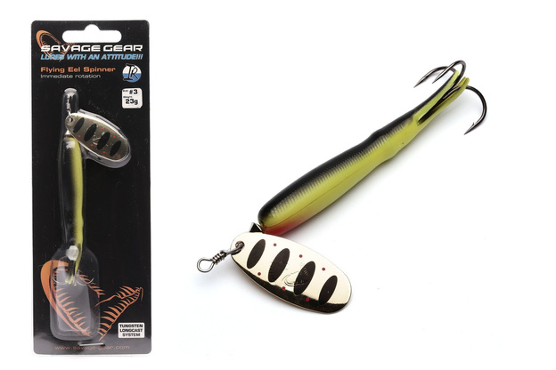 43638 - SAVAGE GEAR OBROTÓWKA FLYING EEL SPINNER - GREEN HIGHLANDER