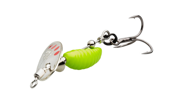 OBROTÓWKA SAVAGE GEAR GRUB SPINNERS - SILVER RED LIME