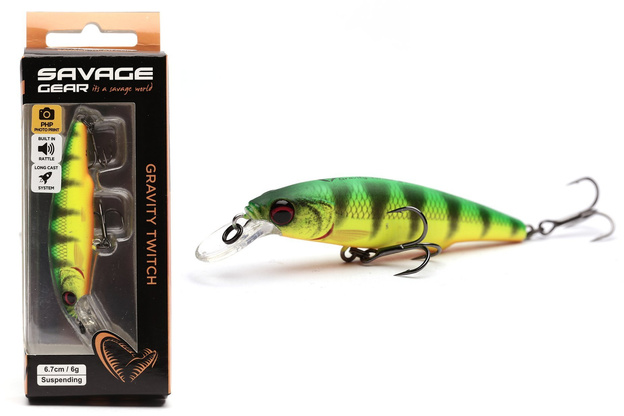 WOBLER SAVAGE GEAR GRAVITY TWITCH SR - FIRETIGER
