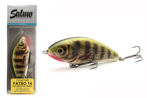 WOBLER SALMO FATSO FLOATING 14cm - HOLO PERCH