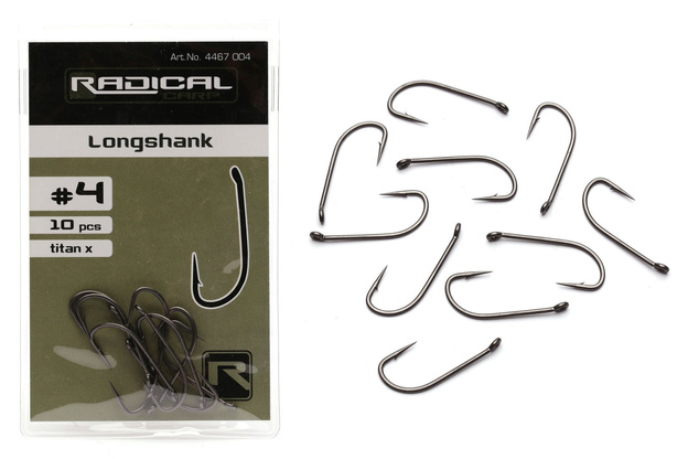 4467 - RADICAL HACZYKI KARPIOWE LONGSHANK 10szt