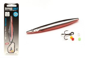 SAVAGE GEAR LINE THRU SANDEEL - BLACK RED UV