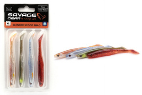 ZESTAW GUM SAVAGE GEAR SLENDER SCOOP CLEAR WATER MIX 13cm