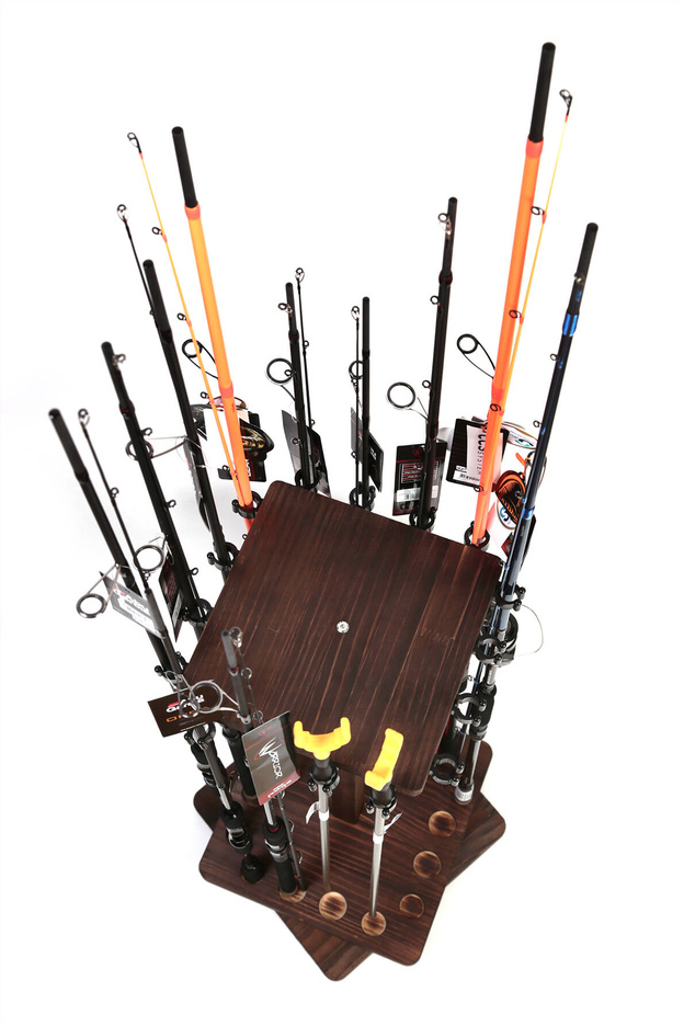 OBROTOWY DREWNIANY STOJAK NA 16 WĘDEK