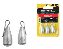 BEZOŁOWIOWE CIĘŻARKI SPRO ZINC CLIP-ON 7g/3szt