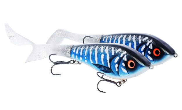 JERK WESTIN SWIM TAIL HYBRID S 12cm/62g - 3D MOTOROIL BLOOD UV