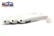 618 - SAVAGE GEAR GUMA 3D BLEAK PADDLE TAIL- WHITE SILVER