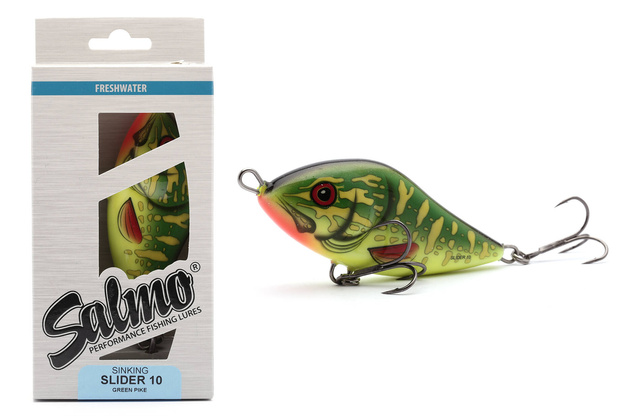WOBLER SALMO SLIDER SINKING 10cm - GREEN PIKE