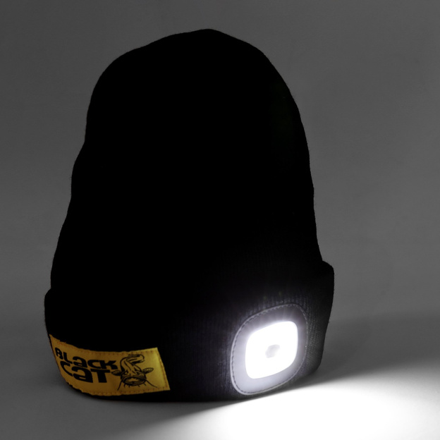 CZAPKA ZIMOWA Z LATARKĄ BLACK CAT