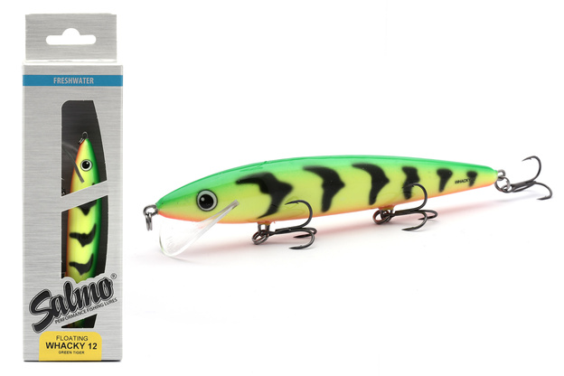 UNIKATOWY WOBLER SALMO WHACKY FLOATING 12cm/14g - GREEN TIGER