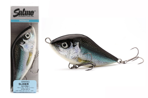 WOBLER SALMO SLIDER SINKING 10cm - HOLO SMELT