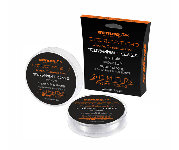 ŻYŁKA GENLOG DEDICATE-D TOURNAMENT CLASS 0,18mm/200m