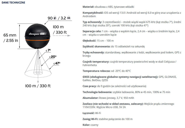 ECHOSONDA DEEPER SMART SONAR PRO+2