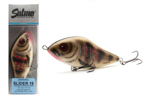 QSD428 - SALMO WOBLER SLIDER SINNKING 16cm - WOUNDED EMERALD PERCH
