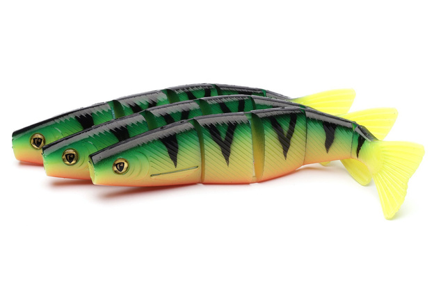 GUMA FOX RAGE PRO SHAD JOINTED - UV FIRETIGER