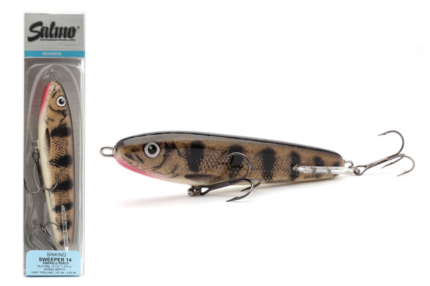 WOBLER SALMO SWEEPER SINKING 14cm - EMERALD PERCH