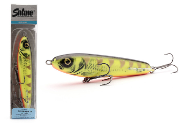 WOBLER SALMO SWEEPER SINKING 14cm - MAT TIGER