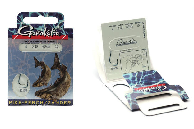 HAK Z PRZYPONEM GAMAKATSU PIKE-PERCH LS-2210 4-0,20 mm