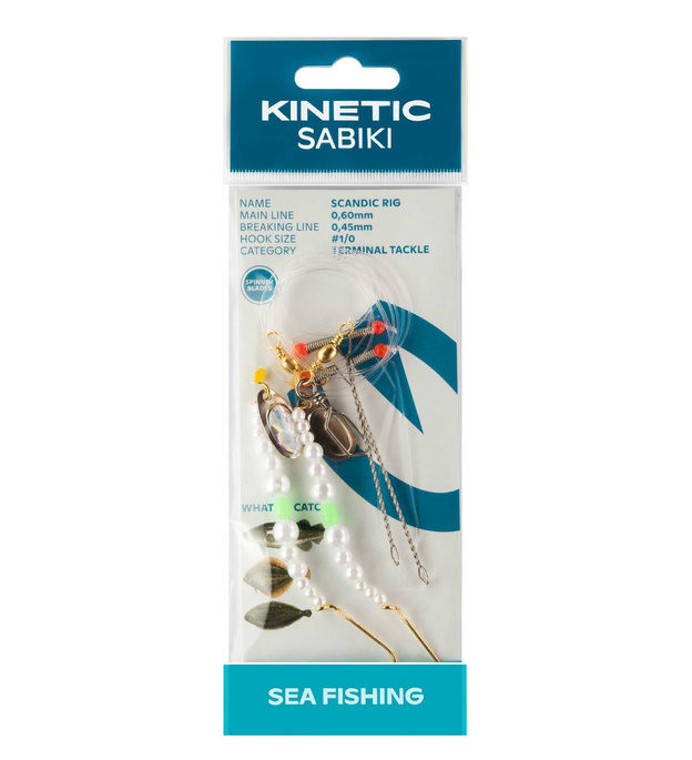 MORSKI PRZYPON SURFCASTINGOWY KINETIC SABIKI SCANDIC RIG