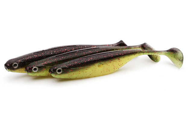 GUMA WESTIN SHAD TEEZ HOLLOW - BLACK/CHARTREUSE 1szt