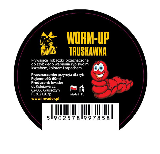 KULKI WORM UP INVADER - TRUSKAWKA 60ml