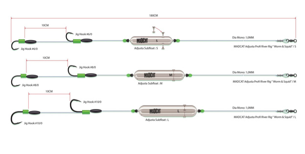 ZESTAW SUMOWY MADCAT ADJUSTA WORM-SQUID - S/20g