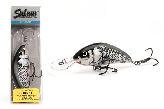 WOBLER SALMO HORNET FLOATING 9cm- HOLOGRAPHIC GREY SHINER