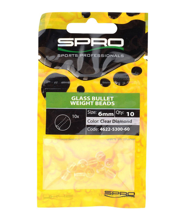 SZKLANE KORALIKI SPRO CLEAR DIAMOND 6mm/10szt