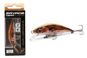 WOBLER 723 - SAVAGE GEAR  3D STICKLEBAIT TWITCH - FLUO ORANGE COPPER