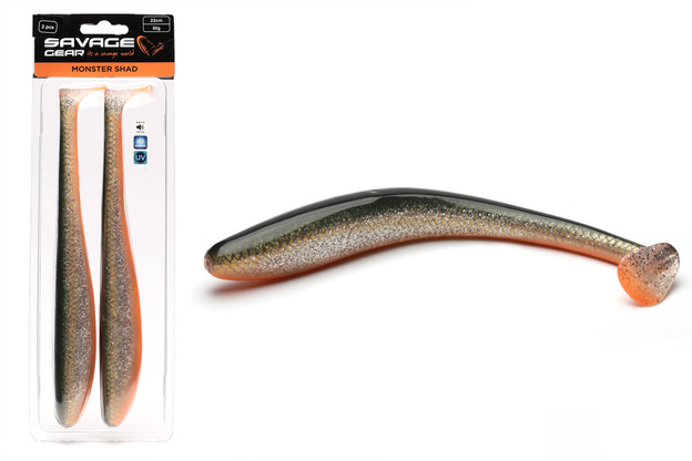 GUMA SAVAGE GEAR MONSTER SHAD 18cm - OLIVE GREEN UV
