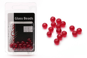 SZKLANE KORALIKI IRON CLAW RED 4mm/25szt