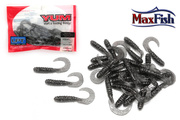 GUMY YUM WALLEYE GRUB SMOKE SILVER FLAKE 7,5cm/25szt