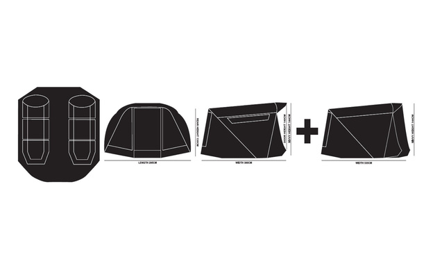 NAMIOT 2-OSOBOWY PROLOGIC AVENGER Z NARZUTĄ