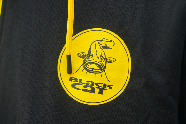 BLUZA Z KAPTUREM BLACK CAT BLACK ZIPPED HOODY