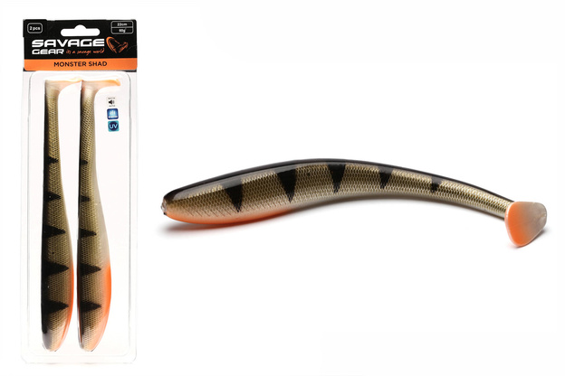 GUMA SAVAGE GEAR MONSTER SHAD 22cm - PERCH UV