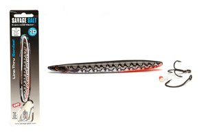 6 - SAVAGE GEAR SALT LT SANDEEL - RED BLACK POUT UV
