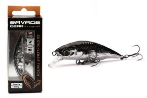 723 - SAVAGE GEAR WOBLER 3D STICKLEBAIT TWITCH - BLACK SILVER