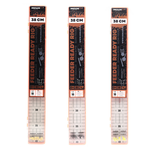 PRZYPONY Z IGŁĄ GENLOG FEEDER READY RIG 10/0,22mm/38cm