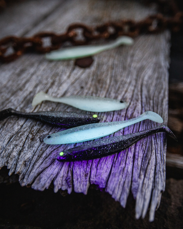 GUMA WESTIN SHAD TEEZ SLIM - BLACK YIN GLOW