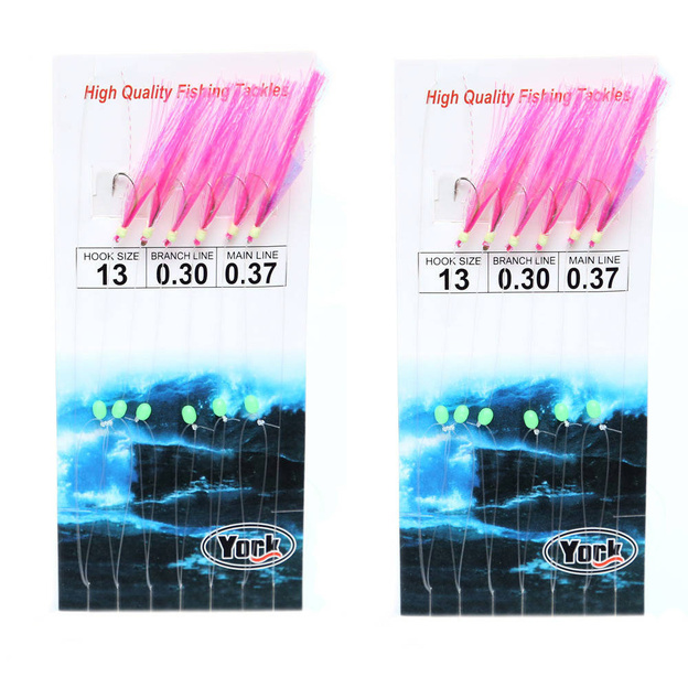 ZESTAW ŚLEDZIOWY YORK 6 HAKÓW PINK 50945