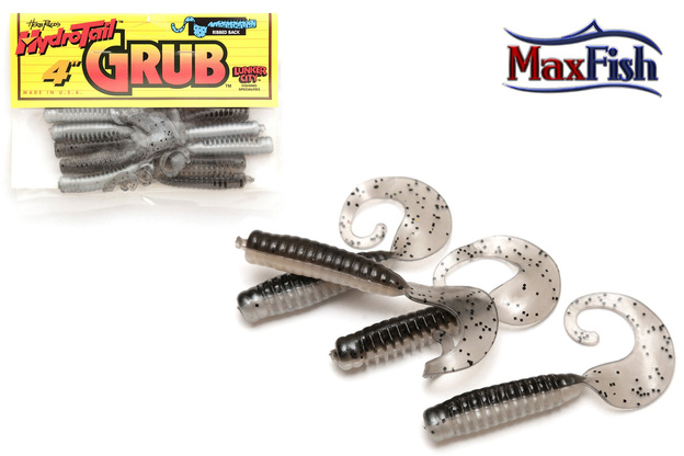 LCHG5 - LUNKER CITY GUMA HYDROTAIL GRUB S,OKE PPR SHNR 4"/10szt