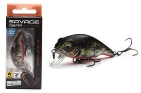 717 - SAVAGE GEAR WOBLER 3D GOBY CRANK SR - UV RED AND BLACK