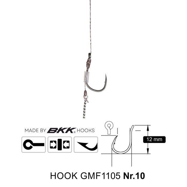 PRZYPONY GENLOG METHOD FEEDER RIG BAYONET 10/8cm
