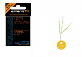 STOPERY SILIKONOWE GENLOG GREEN OVAL 4mm