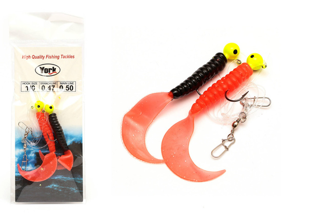 PRZYWIESZKA DORSZOWA YORK - TWISTER BLACK/RED