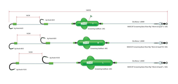 ZESTAW SUMOWY MADCAT ADJUSTA WORM SQUID - 160/L/60g