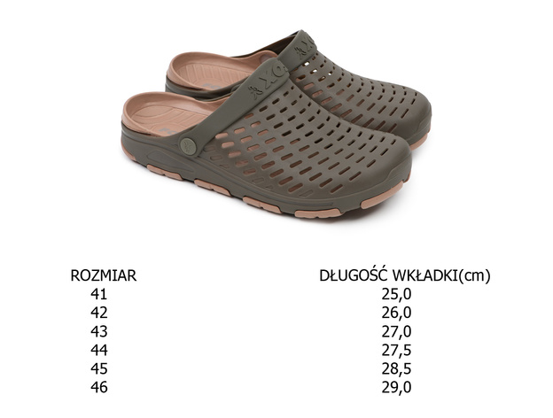 KLAPKI FOX KHAKI CLOGS