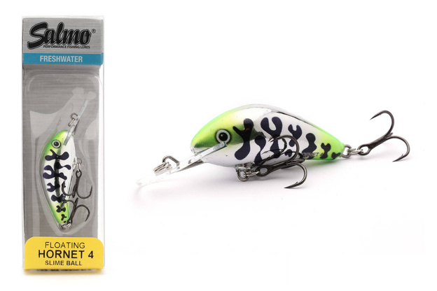 UNIKATOWY WOBLER SALMOHORNET FLOATING 4,0cm - SLIME BALL