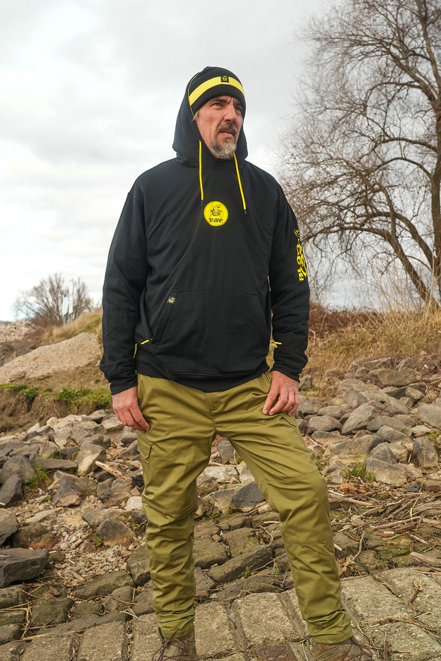 BLUZA Z KAPTUREM BLACK CAT BLACK HOODY